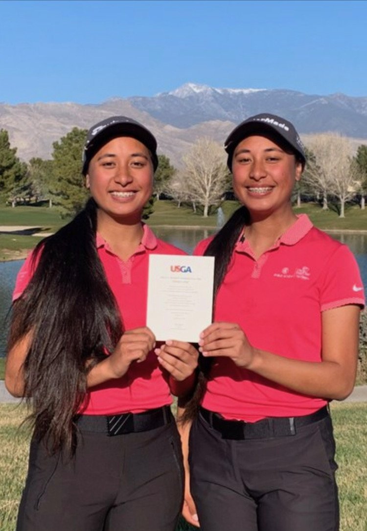 Jasmine & Janae Leavao, move on the WOMEN's USGA 4 Ball Championship.